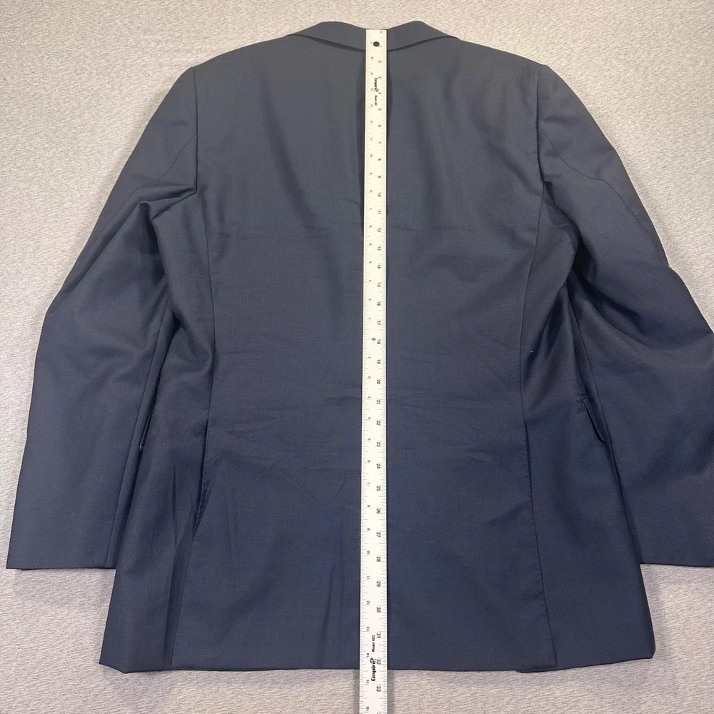 Suitsupply Vitale Barberis Canonico Blazer Sport Coat 44L Slim Navy Blue Wool